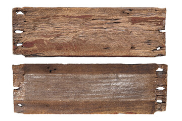 Oblong decorative old wooden signboard made of natural wood. sign board background. plank wood...