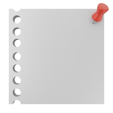 3d pin sticky note paper text box