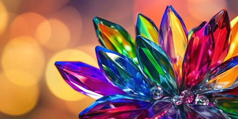 colorful crystal flower