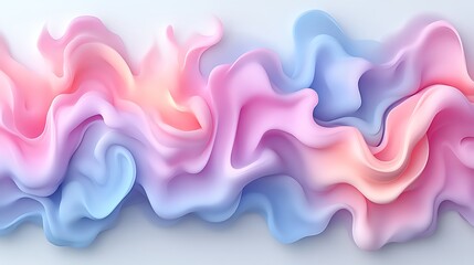 Abstract Pastel Wave Forms Flowing Design