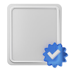 3d verified sticky note paper text box