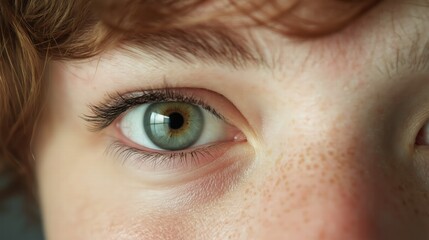 Obraz premium A person with green eyes and a beard