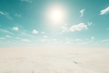 Vast Desert Landscape Under a Bright Sky