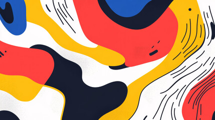 Colorful abstract pattern with flowing shapes