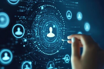 Fototapeta premium Know Your Customer (KYC) Concept: Business Verifying Client Identity for Financial Authentication.