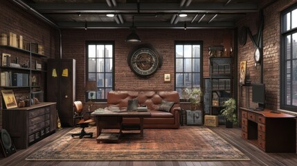 Vintage Industrial Loft Apartment: A Luxurious Study