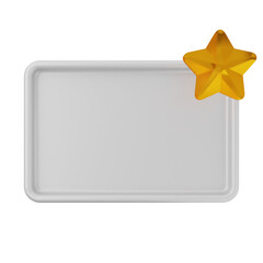 3d star sticky note paper text box