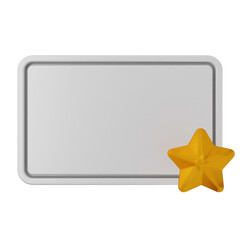 3d star sticky note paper text box