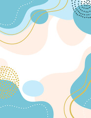 Hand drawn abstractart background design. Template banner and cover.