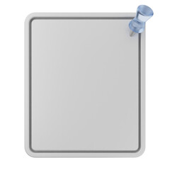 3d pin sticky note paper text box