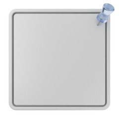 3d pin sticky note paper text box