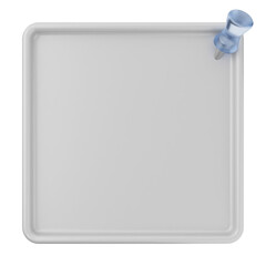 3d pin sticky note paper text box