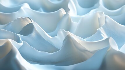 Obraz premium Abstract Wave-Like Structures in Soft Blue Tones Creating a Serene and Modern Aesthetic for Contemporary Design and Artistic Inspiration