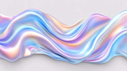 Colorful iridescent wave pattern on smooth surface