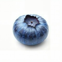 Obraz premium Bright blueberries on a white background, minimalist beauty