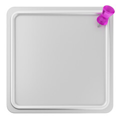 3d pin sticky note paper text box