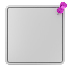 3d pin sticky note paper text box