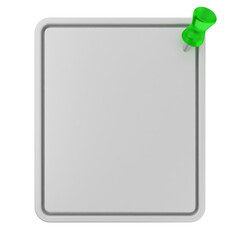 3d pin sticky note paper text box
