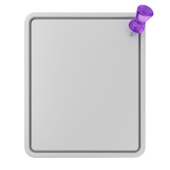 3d pin sticky note paper text box
