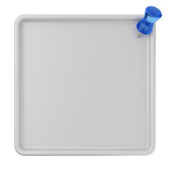 3d pin sticky note paper text box