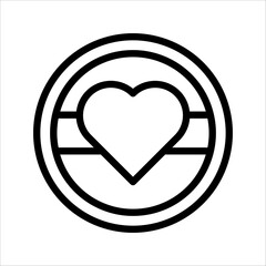 No love allowed sign. No love heart sign. Vector isolated symbol. No love warning sign. Prohibition love symbol vector.