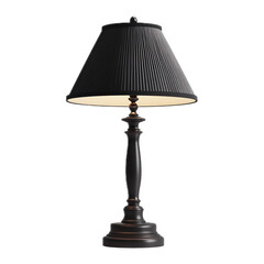 Obraz premium Dark lamp table on a white background. isolated background.
