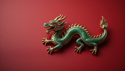 Fototapeta premium Chinese Dragon Enamel for Lunar Year Celebrations
