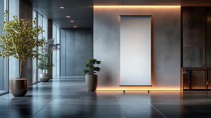 Modern office space a wide angle showcase of contemporary aesthetics