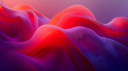 Obraz premium Abstract Red and Purple Waves Background Texture. Digital Art, vibrant colors, smooth flowing lines, glowing effect, modern design, wallpaper, deskto