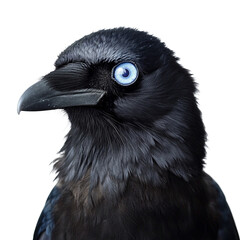 An Australian Little Raven on a transparent background