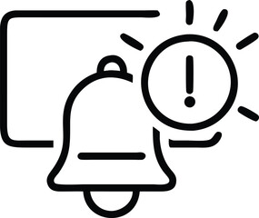 Download Notification Bell Icon Vector with Alert Badge
