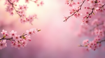 Bright spring patterns on a beautiful background, gradients and transitions