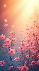 Bright summer patterns on a beautiful background, gradients and transitions