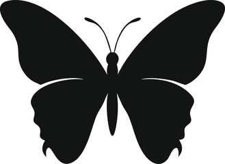 Beautiful Black Butterfly Vector for Logos and Artwork