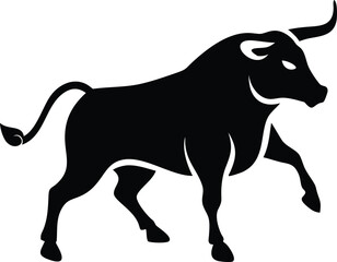 Free Bull Silhouette Vector - Strong and Dynamic Animal Design