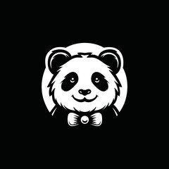 cute, funny and adorable panda logo