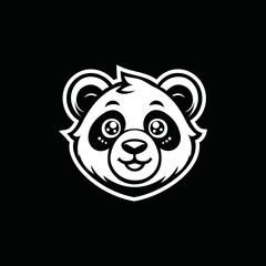 cute, funny and adorable panda logo