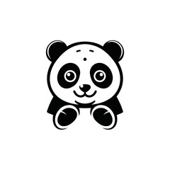 cute, funny and adorable panda logo