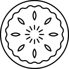 Pie Outline style illustration 