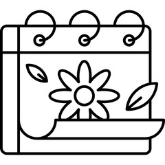 Calendar Outline style illustration 