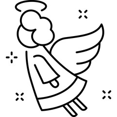Angel Outline style illustration 