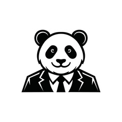 cute, funny and adorable panda logo