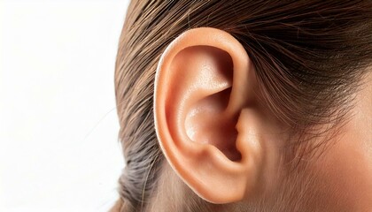 close up of a female ear