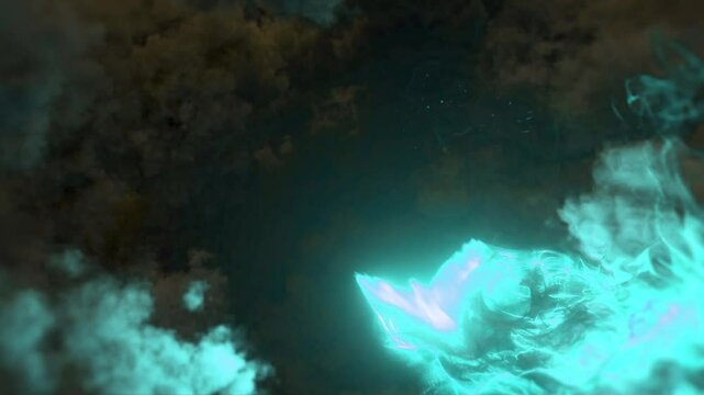 Fire Phoenix Bird Animation. Flying Phoenix Flame For Intro HD