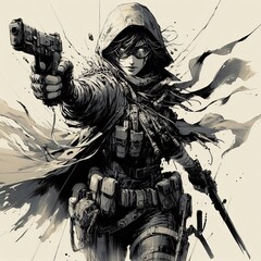 Character Focus Artistic Style Story Theme e g Action Shot Ink W