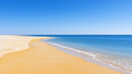 Golden Sand Beach and Blue Ocean