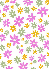 Pastel Floral Pattern Background