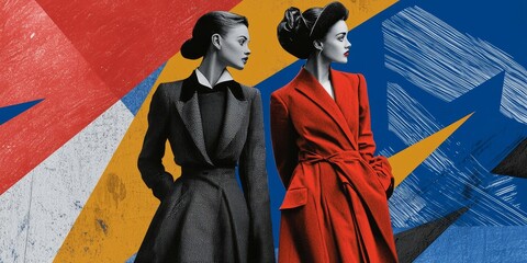 Minimalist Design with Bold Diagonal Primary Stripes
