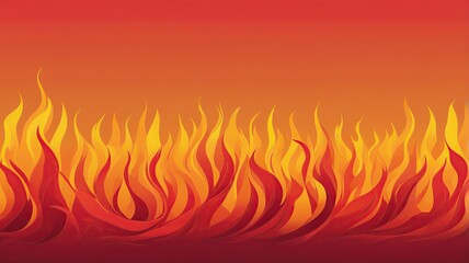 Gradient with abstract flame patterns in red, orange, and yellow, vector art.