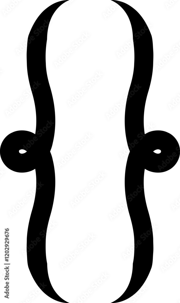 Poster curly double braces. symmetric brackets pair, punctuation symbol for mathematics. frames for math in